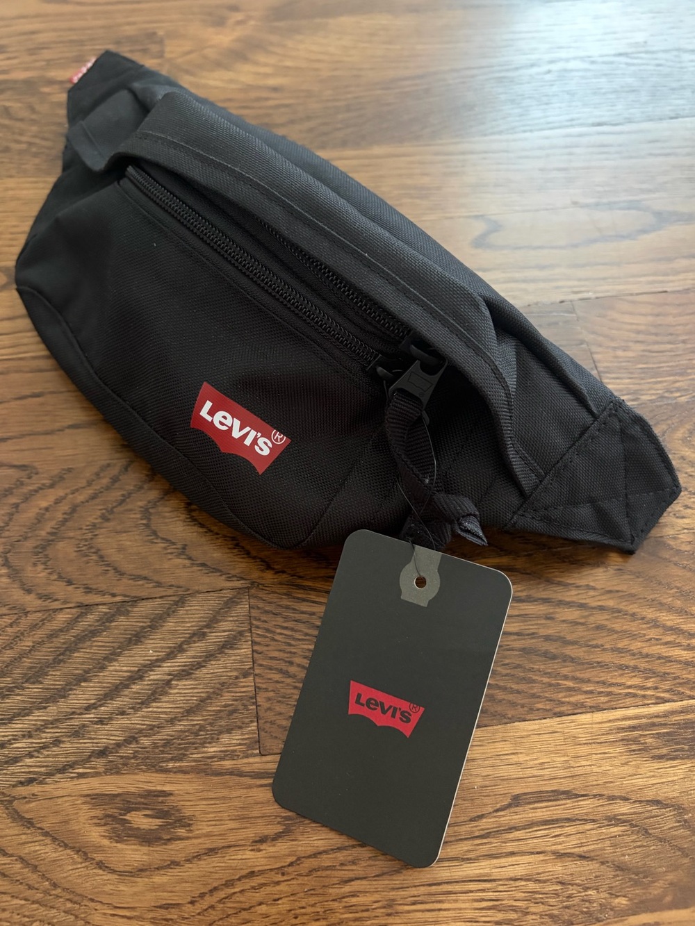 NWT Levi's Black Belt Bag with Classic Red Logo